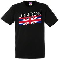 Unisex's Summer Round Neck Short Sleeved Casual Print London England T-Shirt With Union Jack Print Souvenir S