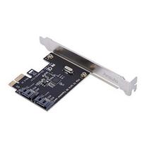 Anauto [PCI-E Expansion Adapter Board] PCI Express to 3.0 2-Port SATA3 6Gbps Expansion Adapter Board - Compatible with LargeSmall Chassis (PCI-E to