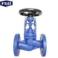 FGO German Standard Carbon Steel Flanged Bellows Globe Valve DN32