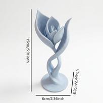 1PC 3D printed tulip statue with modern minimalist design - the perfect indoor/outdoor floral decoration for your home, desk or foyer