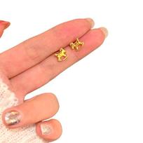 Zinc Zinc Alloy Mini Pony Stud Earrings Cartoon Drop Earrings Cute Mini Horse Ear Studs  Girls Gift auksas