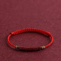 Lucky Traditional Feng Shui Destiny Red Thread Bracelet for Women Man Luck Buddhist Carved Bead Amulet Protection Jewelry