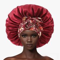 New Wide Edge Women's Silk Hat Elastic Breathable Flowers Patterns Print Sleep Bonnets Sleeping Hat Beauty