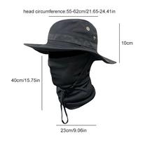 Full Face Mask Fishing Hat Balaclava Sun UV Protection Bucket Hat Unisex Foldable Sunshade Wide Brimmed Hat For Fishing Hiking