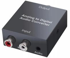 Cinch 2Xrca To Toslink Spdif Converter Aux Adapter Analog -> Digital