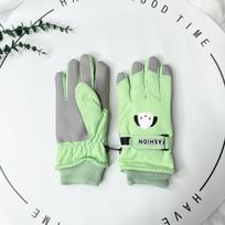 Women Snow Ski Gloves Waterproof Warm Fleece Touch Screen Outdoor Winter Gear Green Straight