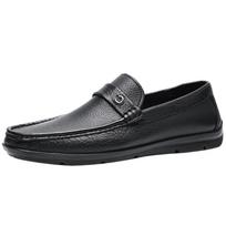 Qianbaidu Men's Soft Lambskin Loafer Moccasins 42 juoda