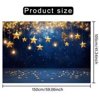 Twinkle Star Party Background with String Lights 47.2x31.5inch/120*80cm