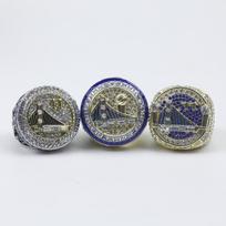 11 Thompson Golden State Warriors Championship Rings: 2015, 2017, 2018 - 3-Piece Set Size 11