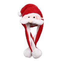 Delightful Glow-in-the-dark Plush Beer Ears Airbag Cap Hat For Holiday Cheer Santa Claus Without LED