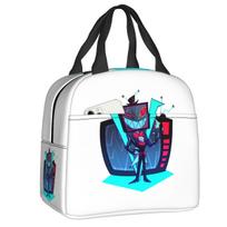 Custom Hazbins Anime Animation Hotel Vox Lunch Bag Women Thermal Cooler Insulated Lunch Box for Children School 22x20x13cm