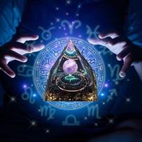 Pyramide Orgonite Constellation du zodiaque Taureau améthyste