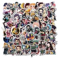 100 vnt. Demon Slayer Anime Lipdukai Vandeniui Atsparūs Telefono Dėklo lipdukai Mielas Lipdukų Rinkinys Nešiojamam Kompiuteriui Gitarai Lagaminui Lipdukas 100pcs