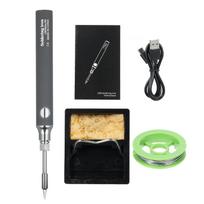 Belaidis lituoklio rinkinys, USB įkraunamas mini belaidis lituoklis, 5V nešiojamas žemos įtampos pilka