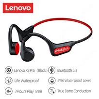 Lenovo X3 Pro Kaulinio laidumo ausinės TWS Fone Bluetooth Belaidės ausinės Vairavimas Važiavimas dviračiu Ausinės Sportas Bėgiojimas Laisvų rankų įranga juoda