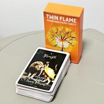 Twin Flame Awakened Path Taro 10,3*6cm 78 vnt Raktažodžių kortelės su reikšme Oracle kortelių kaladė paveikslėlis Taro skaitymo kortelės
