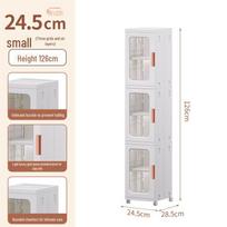 Daugiasluoksnės mobilios saugojimo spintos: Sulankstoma vienviečių/dviejų durų spinta su spintelėmis Small size (width 24.5) three layers