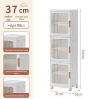 Daugiasluoksnės mobilios saugojimo spintos: Sulankstoma vienviečių/dviejų durų spinta su spintelėmis Single door medium size (width 37) three layers