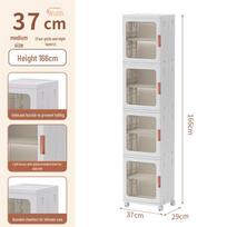 Daugiasluoksnės mobilios saugojimo spintos: Sulankstoma vienviečių/dviejų durų spinta su spintelėmis Single door medium size (width 37) four layers