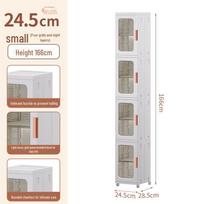 Daugiasluoksnės mobilios saugojimo spintos: Sulankstoma vienviečių/dviejų durų spinta su spintelėmis Small size (width 24.5) four layers