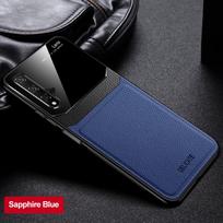 Leather Plexiglass Case For Huawei P30 P40 Honor 30S 30 20S 20 Pro 10i 10 Lite 9A 9X 8X P Smart Plus Z Samsung Galaxy A51 A71 A50 M31 M21 Armor Cases iPhone 13 mėlyna