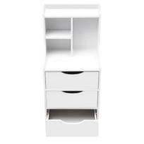 3Drawer Vertical Bedside Cabinet,Load Capacity 27.56 lbs,14.56  L x 11.81  W x 33.46  H,Tall Nightstand for Study or Bedroom Use balta
