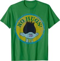 DreamWorks Trolls No Hugs! Branch T-Shirt 100% Cotton O-Neck Short Sleeve Summer Casual Mens T-shirt Streetwear S