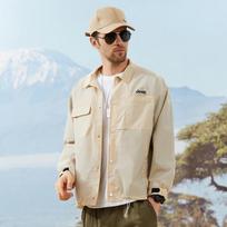 JEEP Men's Lightweight Casual Lapel Jacket 2XL abrikosas