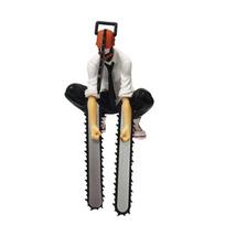 Anime Chainsaw Man Figure 2pcs Set Denji Action Figural 14-17cm Car Decoration Doll PVC Model Collection Toys Children Gifts