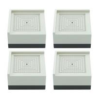4Pcs Furniture Risers Shock Absorbing Anti-slip Heavy Duty Bed Desk Cabinet Sofa Chair Legs Refrigerator Dryer Washing Machine L-Shaped Lift Riser Single Layer abrikosas
