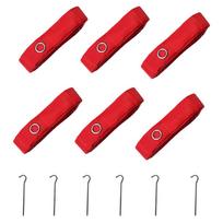 6x Beach Volleyball Lines Equipment Highly Visible 8M Long Red Lines Marking Court Marker for Beach Training Outdoor Sports