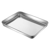 ZISIZ Rectangular 304 Stainless Steel Baking & Steaming Tray Set
