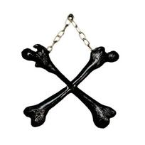 Bone Pendant Fine Carved Crossover Bones Gothic Style Wall Hanging Ornament Dark Gothic Home Accents