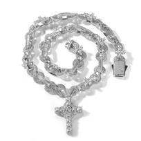 THE BLING KING Heart Cross Inifinity Link Chain Necklace Prong Setting 5A Cubic Zirconia Choker HipHop Fashion Jewelry 20inch sidabras