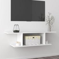 Vidaxl Wisząca Szafka Telewizyjna, Biała, 103X30X26,5 Cm, Płyta