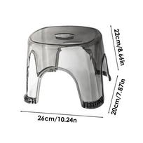 Non-Slip Transparent Shoe Change Stool Bathroom Bath Stool Multi-purpose Bench Toilet Thickened Plastic Low Stool for Bathroom