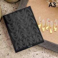 1 Sheet DIY Nail Art Airbrush Stencils Decals Stickers Manicure Decoration Tool For Women
