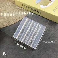 Silicone Nail Art Mold Exquisite Bowknot Ribbon Design UV Gel Polish Carving Mould DIY Nail Charm Decor Stencils