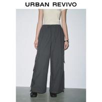 Women's Wide-Leg Cargo Pants L