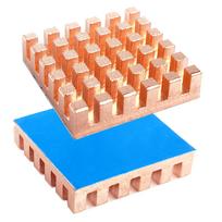 Haojiaho Copper Heatsink 25x25x6mm with Thermal Conductive Adhesive Sheet, for Thermal Runaway Prevention, Copper Heatsink for CPU, IC Chips, Circuit