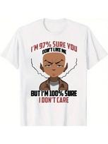 Personal Attitude Fashion Print Unisex's Anime Pattern Short-Sleeved T-Shirt S