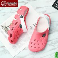 HuiLi Men's Summer Non-Slip Waterproof Beach Clogs - Trendy, Breathable, Wear-Resistant, Closed-Toe Sandals. 38