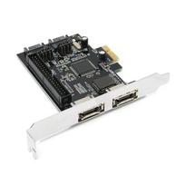 IDE PCI-E Adapter Card, 3Gbs Adapter Card PCIe to SATA-to-SATA IDE PCB Network Converter (with Driver CD), PCIe to 22SATA-to-IDE Adapter Converter
