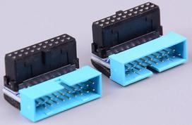 Audiofan Motherboard 20-pin USB Connector L-shaped Adapter USB Front Panel IO Connector A & B Type (1 each)