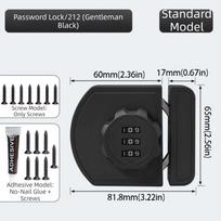 Zinc Zinc Zinc Alloy Construction Password Lock Glow Mechanism Zinc Zinc Zinc Alloy Lock  Sliding Door Security Sryle A