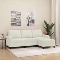 Vidaxl Sofa 3-Osobowa, Kremowa, 180 Cm, Tapicerowana Aksamit
