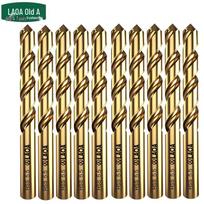 LAOA 5.5mm Cobalt Stainless Steel Twist Drill Bits (10-Pack)