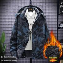 Men's Winter Fleece-Lined Thickened Sports Jacket for Outdoor Mountaineering XL