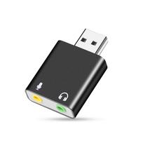 YFFSFDC USB Audio Converter Adapter, External Sound Card, USB 3.5mm Mini Jack, HeadphoneMicrophone Jack, Compatible with PS4MacBookMac