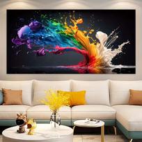 2D Vibrant Multicolor Paint Splash Art Print for Home Decoration 47.2x31.5inch/120*80cm